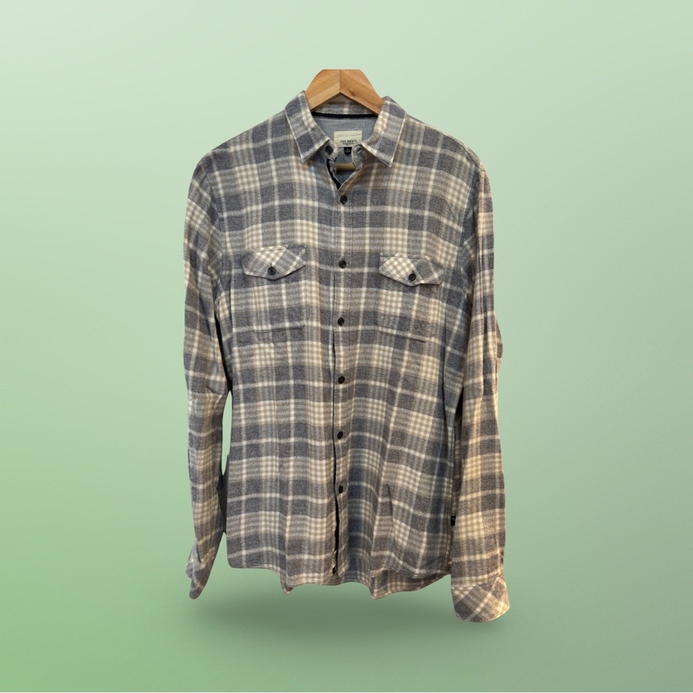 Civil Society Men's Long Sleeve Button Up Flannel - Large
